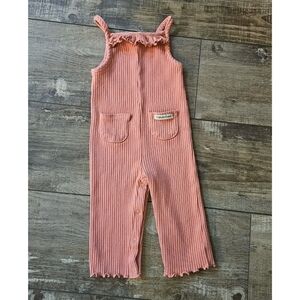 CALVIN KLEIN Pink Coral Kids One Piece Pant Bodysuit Size 12M